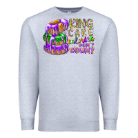 Heather Grey king cake calories dont count Premium Sweatshirt - RacoonDesign