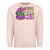 Pale Pink king cake calories dont count Premium Sweatshirt - RacoonDesign
