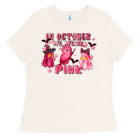 Bone in october we wear pink Ladies Tee - LillyAllenDesigns