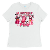 White in october we wear pink Ladies Tee - LillyAllenDesigns
