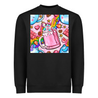 Black unicorn coffe cup and star with rainbow seamless pattern bbs Heavyweight Sweatshirt - BundleAndBundleShop
