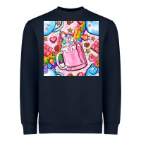 Unicorn Coffe Cup And Star With Rainbow Seamless Pattern Bbs Heavyweight Sweatshirt | Teevron