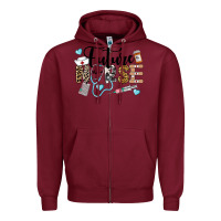 Burgundy Western Future Nurse Zipper Hoodie - LillyAllenDesigns