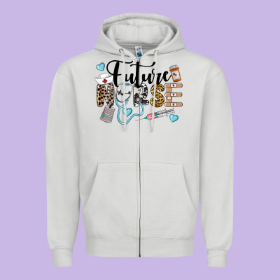 Western Future Nurse Zipper Hoodie Designed By Lillyallendesigns