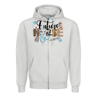 Dove Grey Western Future Nurse Zipper Hoodie - LillyAllenDesigns