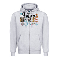 Heather Grey Western Future Nurse Zipper Hoodie - LillyAllenDesigns