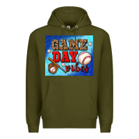 Army Green game day vibes mouse pad Premium Hoodie - BundleAndBundleShop