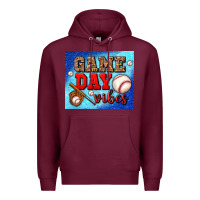 Burgundy game day vibes mouse pad Premium Hoodie - BundleAndBundleShop