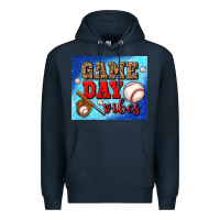 Navy game day vibes mouse pad Premium Hoodie - BundleAndBundleShop