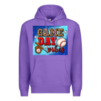 Purple game day vibes mouse pad Premium Hoodie - BundleAndBundleShop