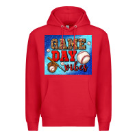 Red game day vibes mouse pad Premium Hoodie - BundleAndBundleShop
