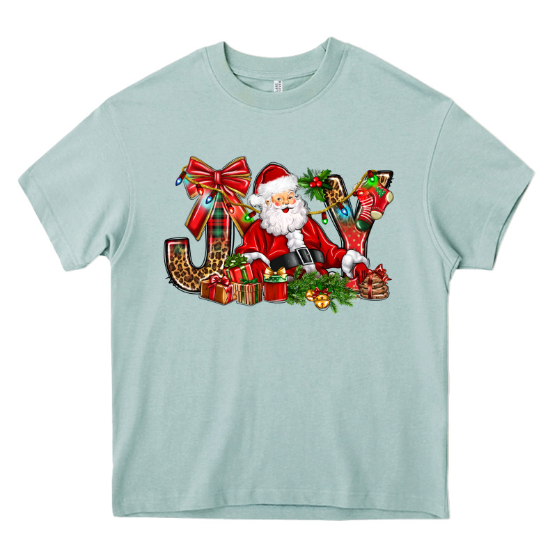 Joy Christmas With Santa Bbs Heavy Core Tee by BundleAndBundleShop | Teevron