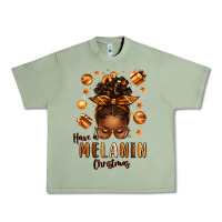 Oil Green have a melanin christmas afro messy bun Urban Heavy Tee - texasbilliewilder