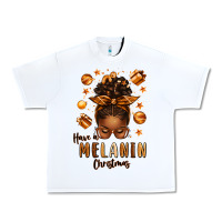 White have a melanin christmas afro messy bun Urban Heavy Tee - texasbilliewilder