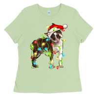 Matcha christmas chocolate boston terrier Ladies Tee - LillyAllenDesigns