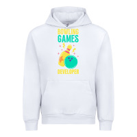 White Bowling Games Developer Urban Hoodie - lanVoArt