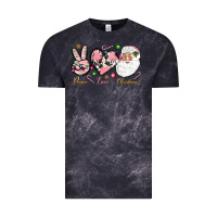 Cloud Black Peace love pink Christmas Vintage Tee - NancyCooperArtShop