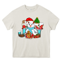 Cream joy christmas with snowman bbs Heavy Core Tee - BundleAndBundleShop