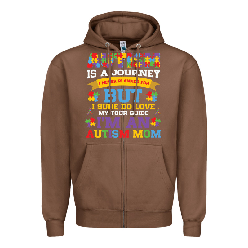 Lil Autism Mom Zipper Hoodie by CowhideDigitalArt | Teevron