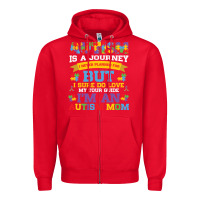 Red lil autism mom Zipper Hoodie - CowhideDigitalArt