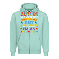 Seafoam lil autism mom Zipper Hoodie - CowhideDigitalArt