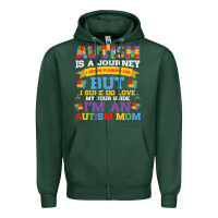Sports Green lil autism mom Zipper Hoodie - CowhideDigitalArt