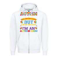 White lil autism mom Zipper Hoodie - CowhideDigitalArt