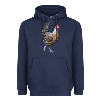 Navy American Game Chicken Heavyweight Hoodie - LillyAllenDesigns