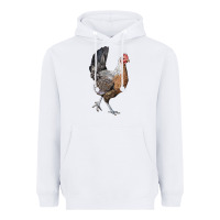 White American Game Chicken Heavyweight Hoodie - LillyAllenDesigns