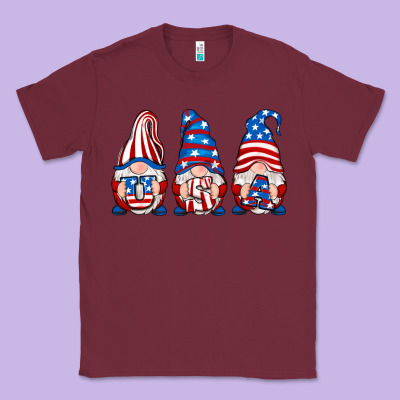 Usa Fourth Of July Gnomes Classic Tee Designed By Ranaportraitstore