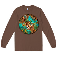 Chestnut western pattern circle Long Sleeve Tee - Jasminsmagicworld