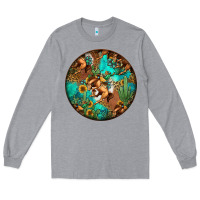 Heather Grey western pattern circle Long Sleeve Tee - Jasminsmagicworld
