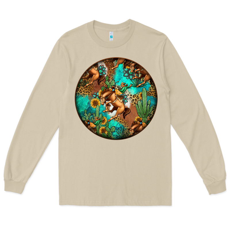 Western Pattern Circle Long Sleeve Tee by Jasminsmagicworld | Teevron