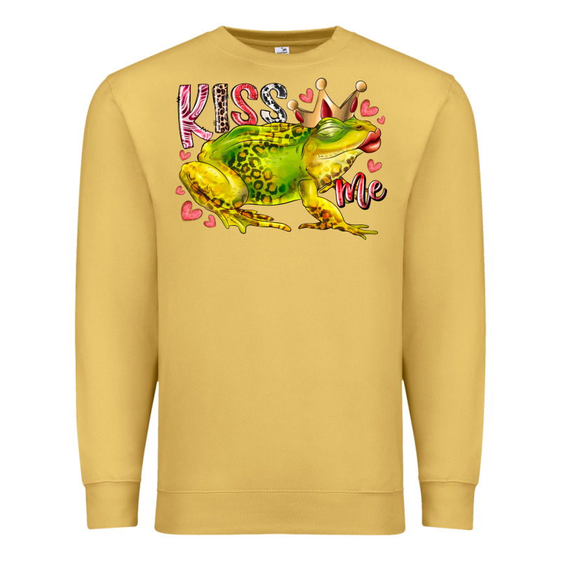 Kiss Me Frog Premium Sweatshirt by RacoonDesign | Teevron