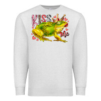 Oatmeal Heather kiss me frog Premium Sweatshirt - RacoonDesign