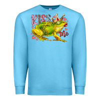 Ocean Blue kiss me frog Premium Sweatshirt - RacoonDesign