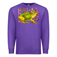 Purple kiss me frog Premium Sweatshirt - RacoonDesign