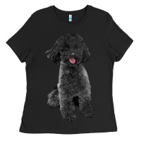 Black black poodles dog Ladies Tee - LillyAllenDesigns