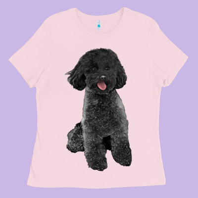 Black Poodles Dog Ladies Tee Designed By Lillyallendesigns