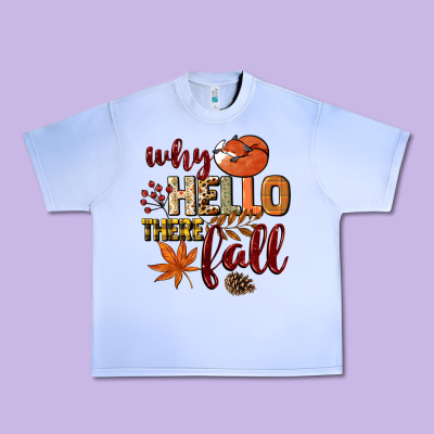 Why Hello There Fall Urban Heavy Tee Designed By Nancycooperartshop