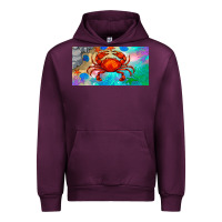 Mauve Wine crab license plate Urban Hoodie - BarkalooDesign
