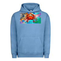 Pigment Pebble Blue crab license plate Urban Hoodie - BarkalooDesign
