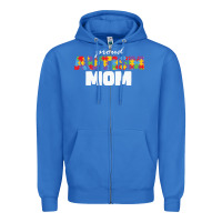 True Royal LIL Autism Mom Zipper Hoodie - CowhideDigitalArt