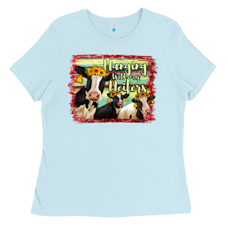 Hanging With My Heifers Holstein Cows Ladies Tee by RanaPortraitStore | Teevron