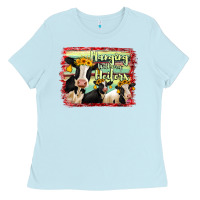 Baby Blue Hanging With My Heifers Holstein Cows Ladies Tee - RanaPortraitStore