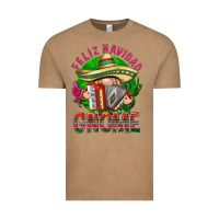 Vintage Coffee Feliz Navidad gnome Vintage Tee - NancyCooperArtShop