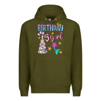 Army Green birthday girl 5 Premium Hoodie - BundleAndBundleShop