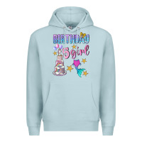 Blue Mist birthday girl 5 Premium Hoodie - BundleAndBundleShop