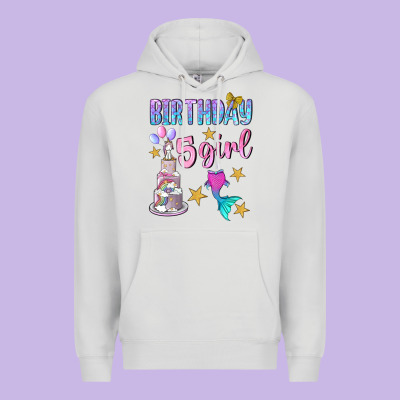 Birthday Girl 5 Premium Hoodie Designed By Bundleandbundleshop