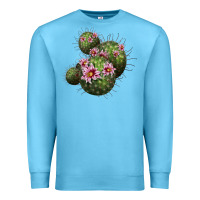 Ocean Blue arizona fishhook cacti Premium Sweatshirt - LillyAllenDesigns